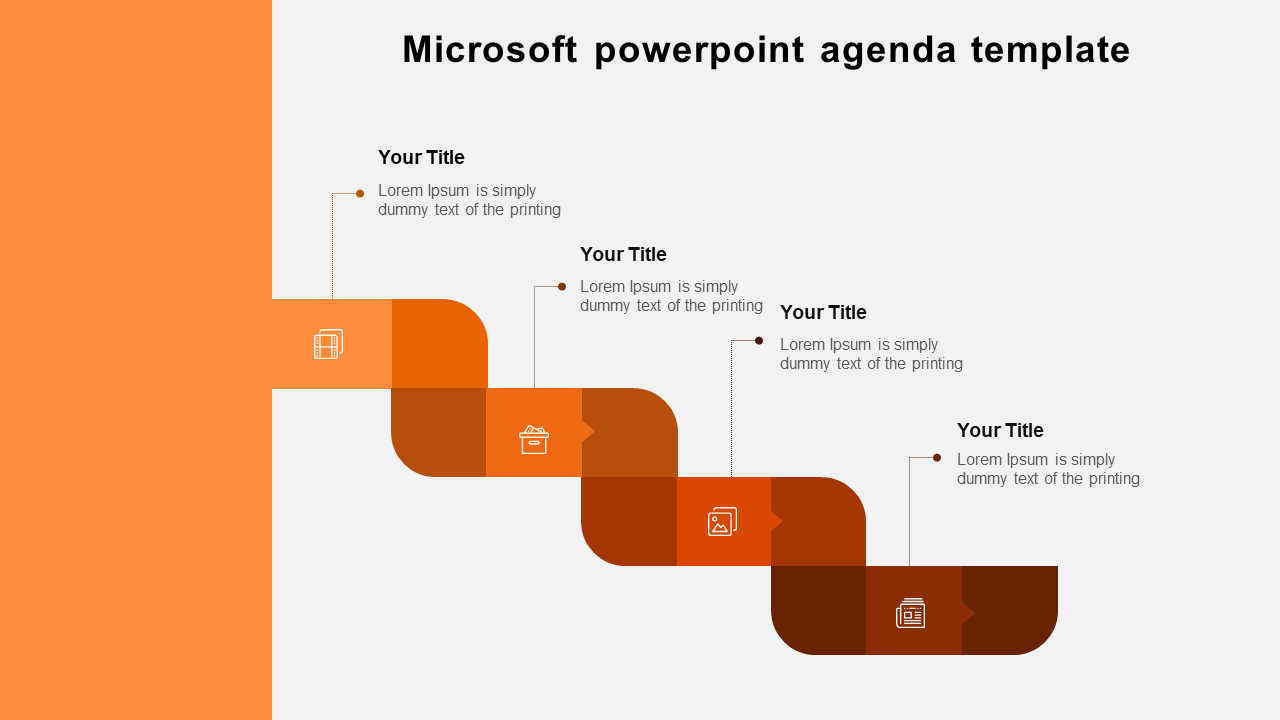 microsoft powerpoint agenda template-orange